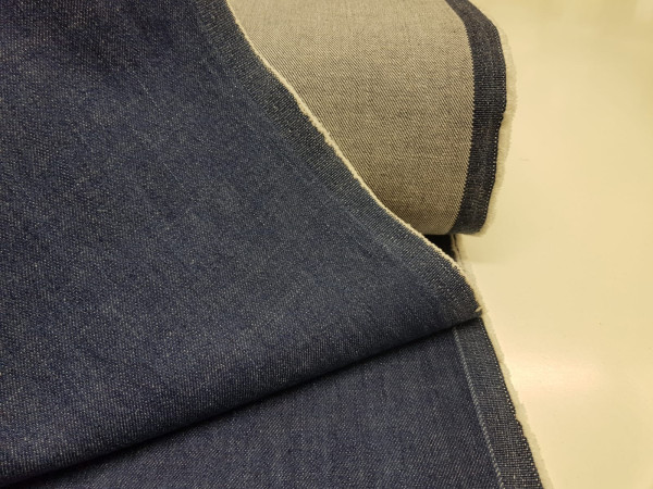 Jeans kompaktnejši, debelejši prožen - temno modra 