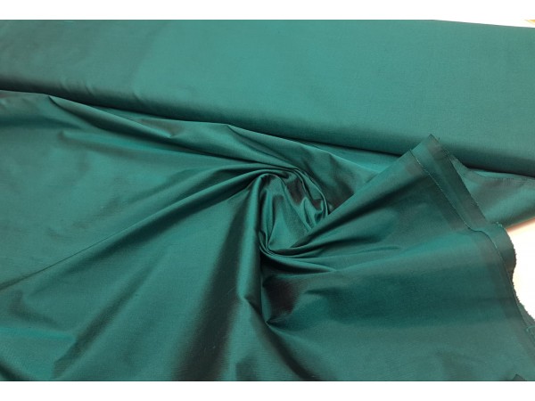 Svila šantung- turkizno zelena