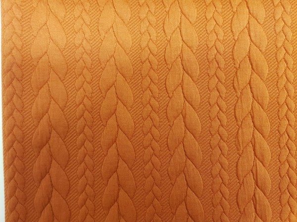 Pletenina- vzorec kitke, temnejša oranžna barva