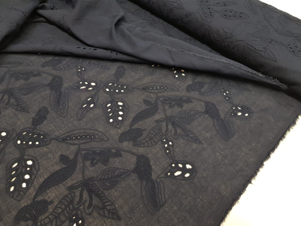 RIŠELJE,vezena bombažna tkanina,vezenina,vzorec,modra*