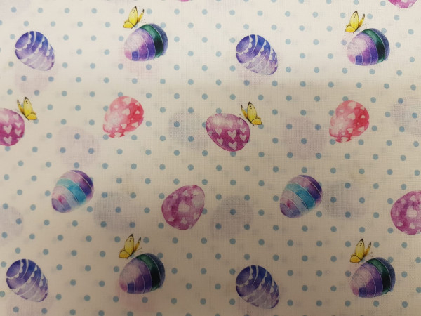 Bombažni poplin-pirhi,velikonočni