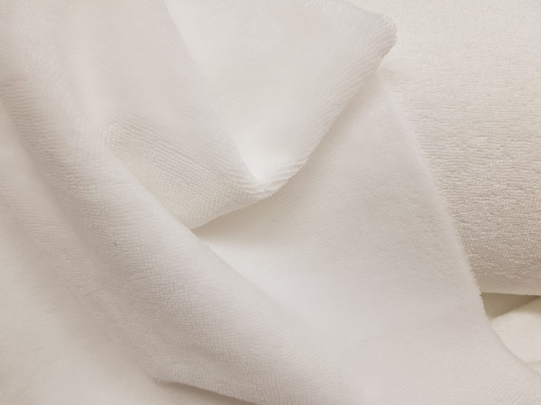 Pliš,frotir,bambus-bela