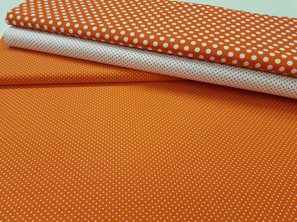 Bombažno platno-2 mm pike oranžna