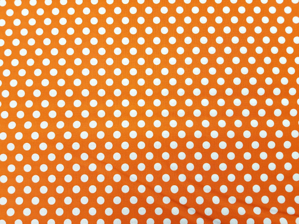 Bombažno platno- 8 mm pike oranžna