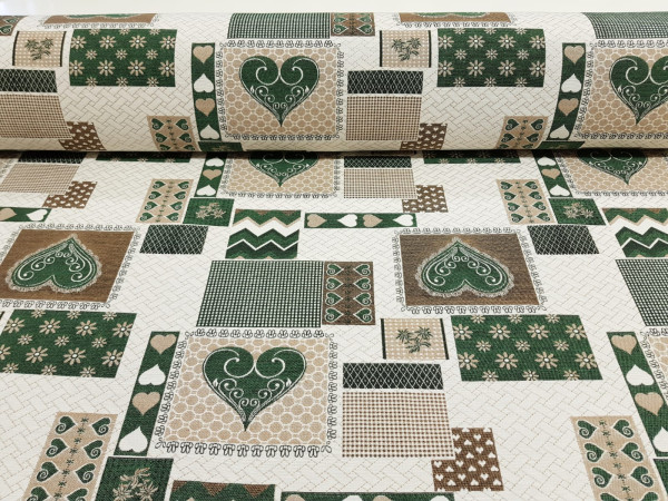 Dekor - zeleni patchwork, WALKER 35