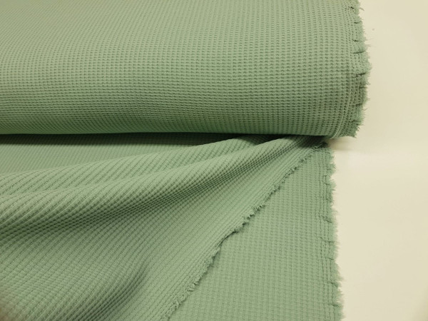 Bombažni jersey, vafel- temna mint,svetla salvija