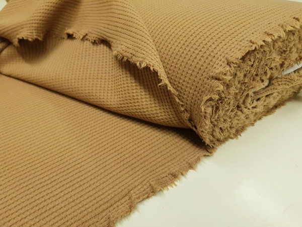 Bombažni jersey, vafel- rjavkasta barva