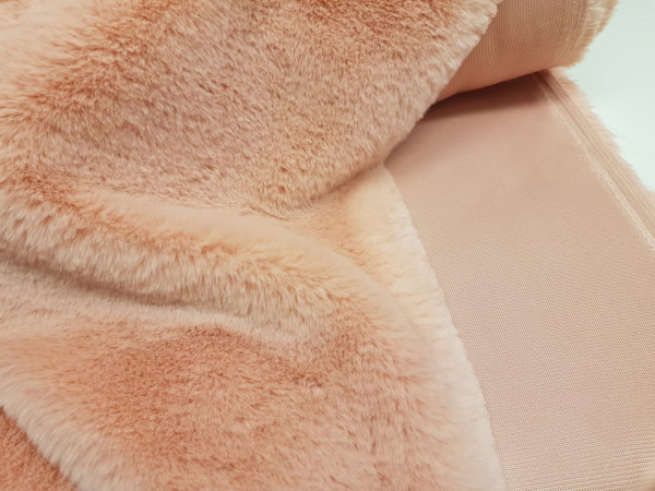 Umetno krzno-kratkodlako krzno v breskev roza osnovi, ZADNJI KOS