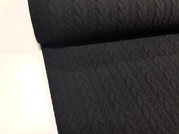 Pletenina- vzorec kitke, črna barva, ZADNI KOS