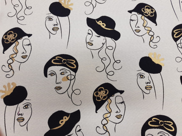 Dekor gobelin- asimetrični obrazi na natur osnovi