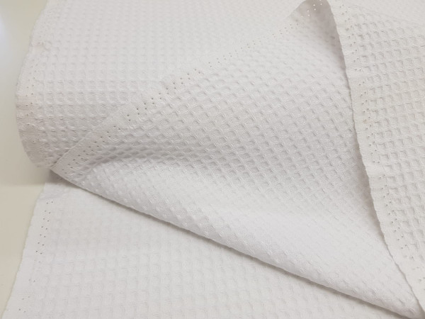 Vafel,wafel,bombažni,premium-bela