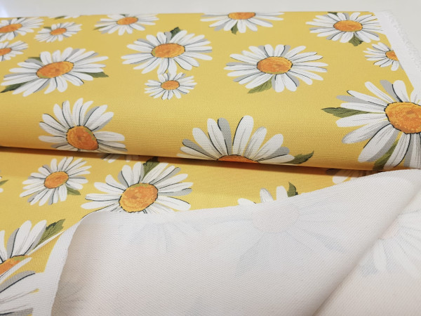 Dekor- lažji dekor, digitalni, ga ni potrebno likati-marjetke na toplo rumeni osnovi