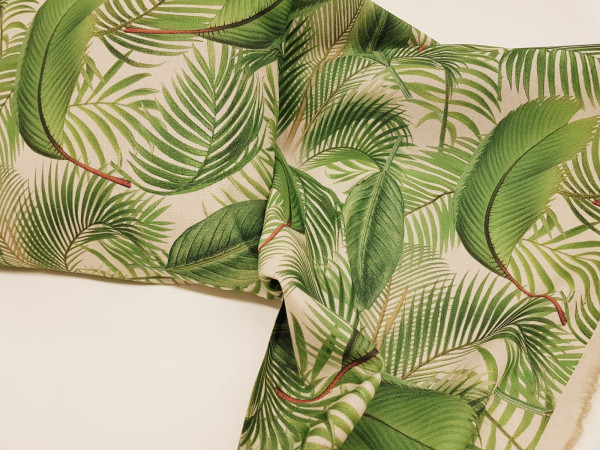 Dekor, lažji -mešani večji listi, natur osnova