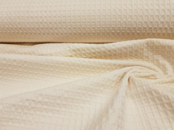 Večji vafel,wafel,bombažni,pike- smetana barva