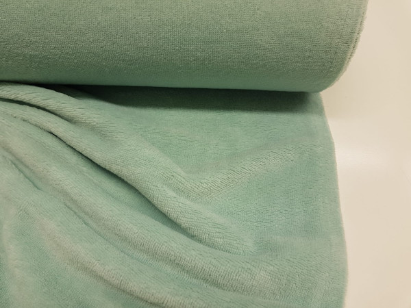 Pliš,frotir,bambus-salvija barva