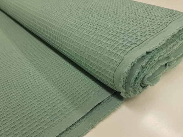 Vafel,bombažni,pike- temna salvija barva