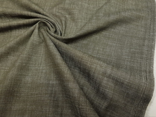 Jeans enobarvni, melirani, prožen -olivno zelena, ZADNJI KOS