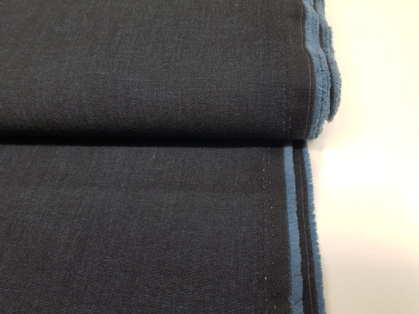 Jeans enobarvni, prožen - temno moder s pridihom petrolej barve