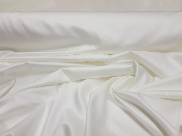 Bombaž, saten, ZA POSTELJNINO superior, širina 300cm - POLETNI PRODAJNI HIT, perla smetana barva
