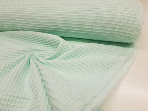 Vafel,bombažni,wafel-nežna zelenkasto mint