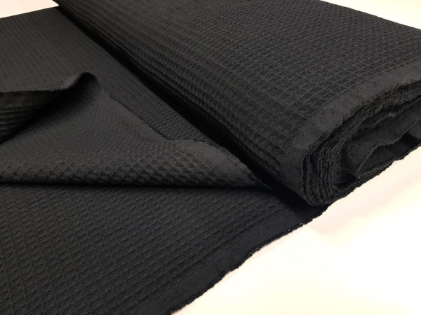 Vafel, wafel,bombažni,pike-črna