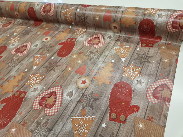 Plastificiran dekor- božični motiv na lesu