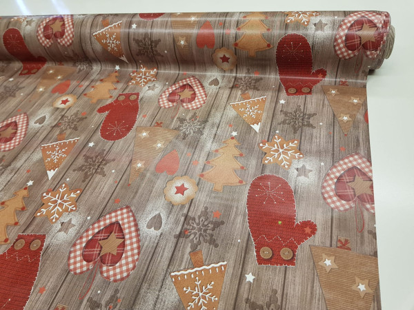 Plastificiran dekor- božični motiv na lesu