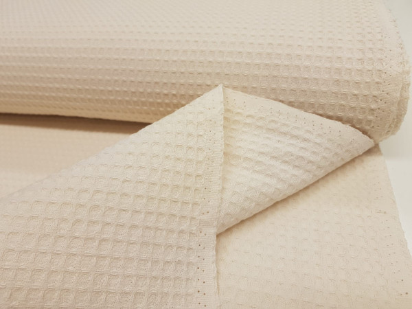 Vafel,wafel,bombažni,premium-lepa svetla smetana