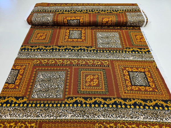 Težji, kompaktni jersey- tigrasti motiv v kvadratih