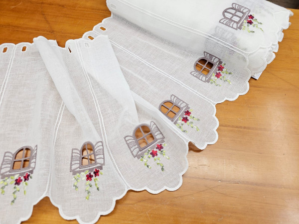 Zavesa 45 cm- rjava okna