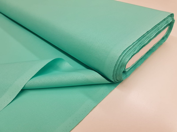 Bombažno platno, poplin - zelo kvalitetno bombažno platno v sveži mint barvi