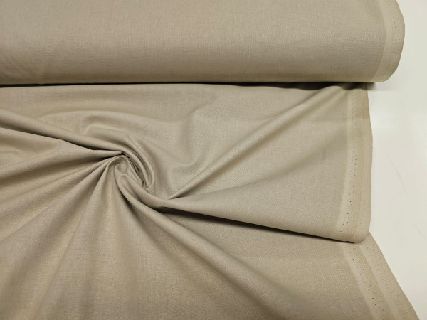 Bombažno platno, poplin - zelo kvalitetno bombažno platno v peščeni barvi