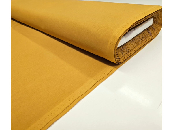 Bombažno platno, poplin - zelo kvalitetno bombažno platno, gorčična barva