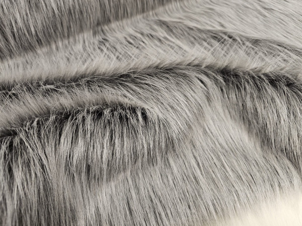 Umetno krzno-temno sive, svetlo sive dlake