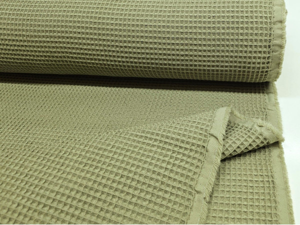 Vafel,bombažni,pike- salvija, olivna barva