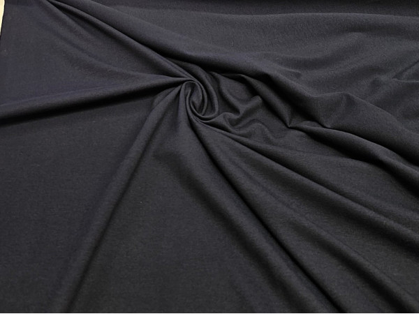 Jersey, bombažni, kosmaten-temno modra