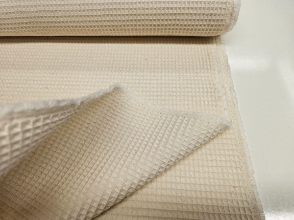 Vafel, waffle, l,bombažni,pike-zelo lepa surova, natur