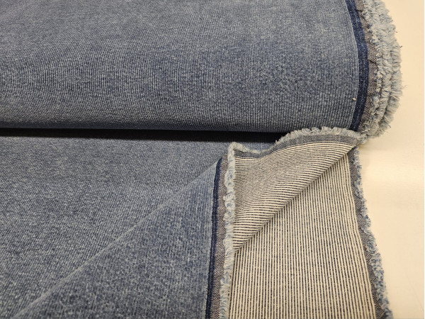 Žamet rebrast-svetla jeans modra