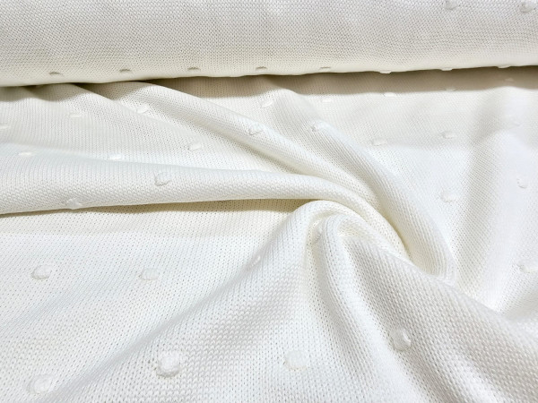 Pletenina, pike- pletenina s pikami off white osnova