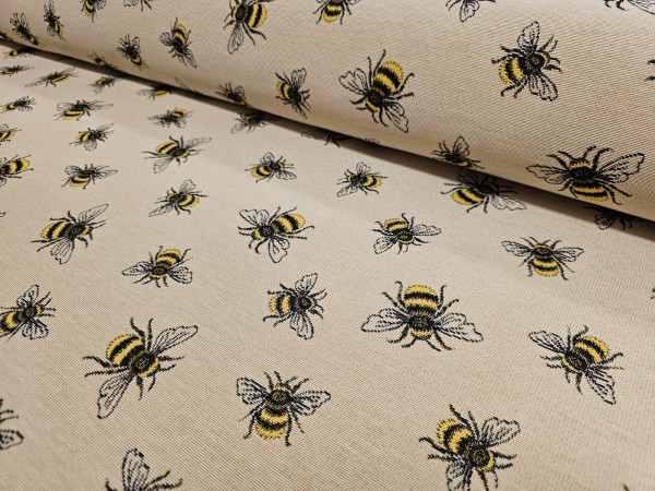 Dekor gobelin - večje čebelice na vanilija osnovi