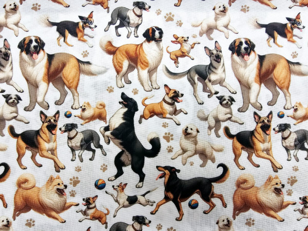 Outdoor waterproof - inpregniran, vodoodbojen, kužki na beli osnovi