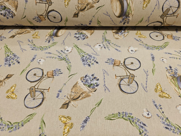 Dekor cvetlični- sivke, klobuki in kolesa