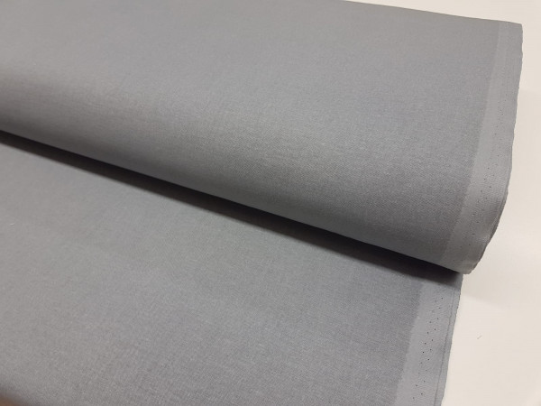 Bombažno platno, poplin - zelo kvalitetno bombažno platno v srednje sivi barvi