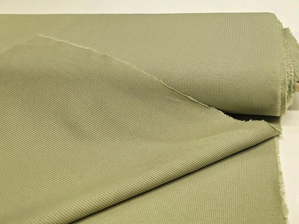 Bombažni rebrast jersey, rib jersey- nežno evkaliptus zelena