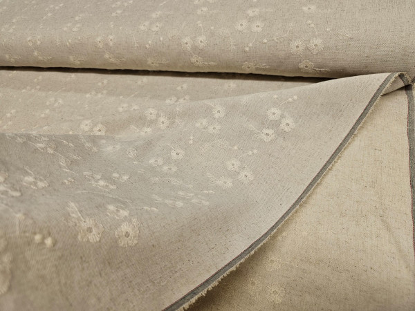 Lan-viskoza- natur vezenina, rišelje, povezene razvejane rožice 