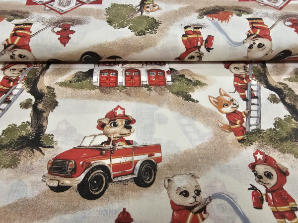 Bombažno platno- gasilci
