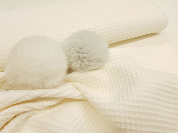 Vafel,bombažni,pike- zelo lepa svetla smetana