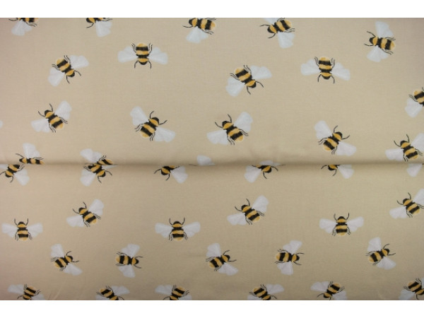 Bombažni jersey-čebele na bež osnovi