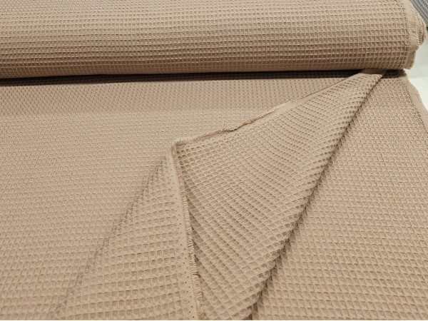 Vafel,bombažni,pike-svetlo rjava