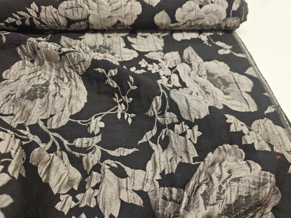 brokat-  sivo črna kombinacija, praznični